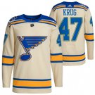 Men's St. Louis Blues #47 Torey Krug Cream 2022 Winter Classic Stitched Hockey Jersey