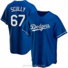 Los Angeles Dodgers #67 Vin Scully Blue Stitched Cool Base Baseball Jersey