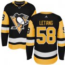 Pittsburgh Penguins #58 Kris Letang Black Home Authentic Stitched Hockey Jersey