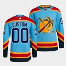 Custom Florida Panthers Your Name Blue 2022 Reverse Retro 2.0 Stitched Blank Hockey Jersey