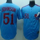 Montreal Expos #51 Randy Johnson 1982 Blue Throwback Jersey