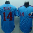Montreal Expos #14 Pete Rose 1982 Blue Throwback Jersey
