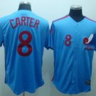 Montreal Expos #8 Gray Carter 1982 Blue Throwback Jersey