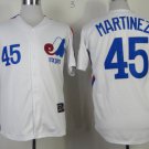 Montreal Expos #45 Pedro Martinez 1982 White Throwback Jersey