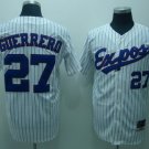Montreal Expos #27 Vladimir Guerrero 1982 White Pinstripe Throwback Jersey