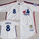 Montreal Expos #8 Gray Carter 1982 Cream Throwback Jersey
