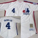 Montreal Expos #4 Delino DeShields 1982 Cream Throwback Jersey