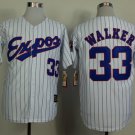Montreal Expos #33 Larry Walker 1982 White Pinstripe Throwback Jersey