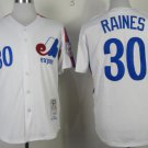 Montreal Expos #30 Tim Raines 1982 White Throwback Jersey