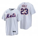 New York Mets #23 Javier Baez White Replica Home Baseball Jersey