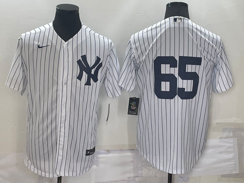 New York Yankees 65 Nestor Cortes White No Name Stitched Cool Base Jersey