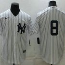 New York Yankees #8 Yogi Berra White No Name Stitched Cool Base Throwback Jersey