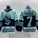 Custom Seattle Kraken #7 Jordan Eberle Teal Reverse Retro 2.0 Authentic Stitched Hockey Jersey