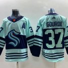 Custom Seattle Kraken #37 Yanni Gourde Teal Reverse Retro 2.0 Authentic Stitched Hockey Jersey