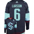 Seattle Kraken #6 Adam Larsson Home Navy Authentic Stitched Hockey Jersey