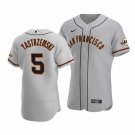 Men's San Francisco Giants #5 Mike Yastrzemski Gray Flex Base Stitched Baseball Jersey