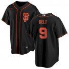 San Francisco Giants #9 Brandon Belt Black Alternate Baseball Jersey
