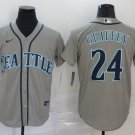 Seattle Mariners #24 Ken Griffey Jr. Grey Stitched Baseball Jersey