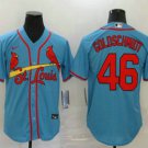 St. Louis Cardinals #46 Paul Goldschmidt Light Blue Stitched Baseball Jersey