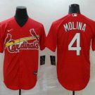St. Louis Cardinals #4 Yadier Molina Red Stitched Baseball Jersey