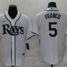 Tampa Bay Rays #5 Wander Franco White Stitched Baseball Jersey