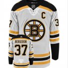 Boston Bruins #37 Patrice Bergeron with C patch White Away Authentic Stitched Hockey Jersey