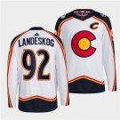 Men's Colorado Avalanche #92 Gabriel Landeskog White Reverse Retro 2.0 Stitched Hockey Jersey