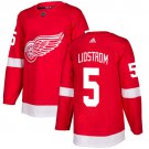 Men's Detroit Red Wings #5 Nicklas Lidstrom Red Home Authentic Stitched Hockey Jersey