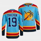 Men's Florida Panthers #19 Matthew Tkachuk Blue 2022 Reverse Retro Stitched Hockey Jersey