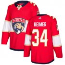Men's Florida Panthers #34 James Reimer Red Home Authentic Stitched Hockey Jersey