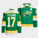 Men's Minnesota Wild #17 Marcus Foligno Green Reverse Retro 2.0 Stitched Hockey Jersey