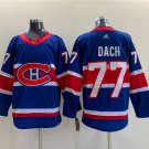 Men's Montreal Canadiens #77 Kirby Dach Blue Stitched Hockey Jersey