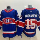 Men's Montreal Canadiens #15 Jesperi Kotkaniemi Blue 2021 Reverse Retro Stitched Hockey Jersey