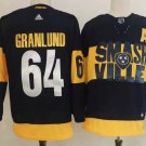 Men's Nashville Predators #64 Mikael Granlund Black 2022 Stadium Series Stitched Hockey Jersey