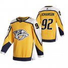 Men's Nashville Predators #92 Ryan Johansen Yellow 2020-21 Reverse Retro Alternate Hockey Jersey