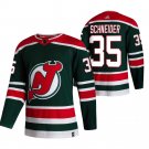 New Jersey Devils #35 Corey Schneider Green Men's 2020-21 Reverse Retro Alternate Hockey Jersey