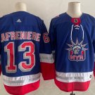 Men's New York Rangers #13 Alexis Lafreniere Light Blue 2021 Retro Stitched Hockey Jersey