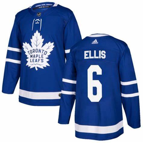 Men's Maple Leafs #6 Ron Ellis Blue Home Authentic Stitched Hockey Jersey