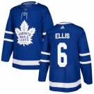 Men's Maple Leafs #6 Ron Ellis Blue Home Authentic Stitched Hockey Jersey