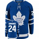 Men's Maple Leafs #24 Wayne Simmonds Blue Home Authentic Stitched Hockey Jersey