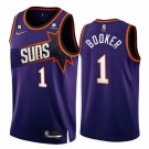 Phoenix Suns #1 Devin Booker 2022/23 Purple NO.6 Patch Association Edition Stitched Jersey