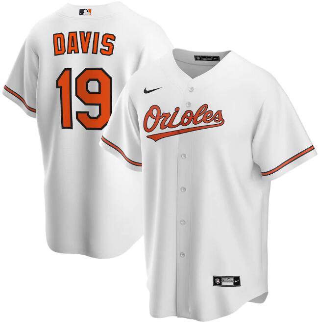 Baltimore Orioles #19 Chris Davis White Stitched Baseball Jersey