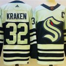 Men's Seattle Kraken #32 Kraken Ice Blue 2022-23 Reverse Retro Stitched Hockey Jersey