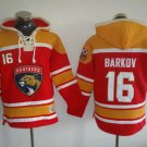Men's Florida Panthers #16 Aleksander Barkov Red/Gold Sawyer Hoodie Sweatshirt Stitched Jersey