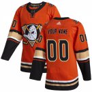Custom Anaheim Ducks Any Name Orange Alternate Authentic Stitched Hockey Jersey