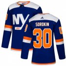 New York Islanders #30 Ilya Sorokin Blue Alternate Authentic Stitched Hockey Jersey