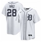 Detroit Tigers #28 Javier Báez White Stitched Baseball Jersey