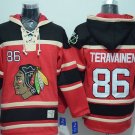 Men's Chicago Blackhawks #86 Teuvo Teravainen Red Sawyer Hooded Sweatshirt Stitched Jersey