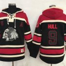 Men's Chicago Blackhawks #9 Bobby Hull Black Sawyer Hooded Sweatshirt Stitched Jersey
