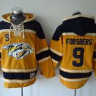 Men's Nashville Predators #9 Filip Forsberg Yellow Sawyer Hooded Sweatshirt Stitched Hoodie Jersey